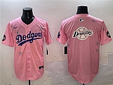 Men's Los Angeles Dodgers Team Big Logo Pink 2025 Tokyo Series Limited Stitched Jersey,baseball caps,new era cap wholesale,wholesale hats